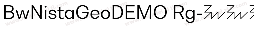 BwNistaGeoDEMO Rg字体转换